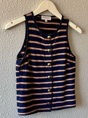 Nation LTD Abbie Sleeveless in Navy/Latte